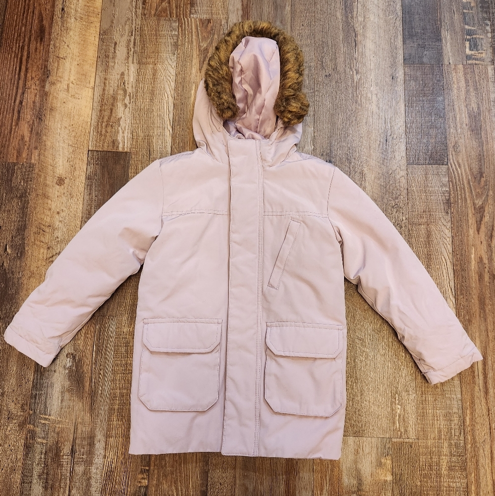 Swiss Tech Pink Girl's Jacket With Fur Lined Hood